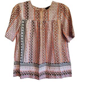J.CREW 4 Pink geo top Item A1328